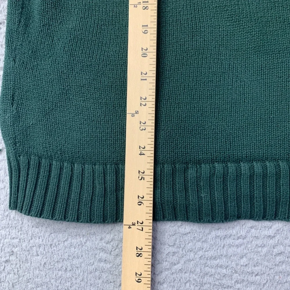 Polo Ralph Lauren Knit Sweater Green Pony Embroidery 90s Large